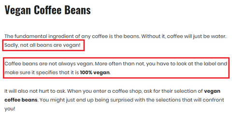 La verdad sobre el café vegano